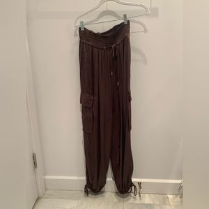 By Anthropologie grey 100% viscose cargo pant size 0.